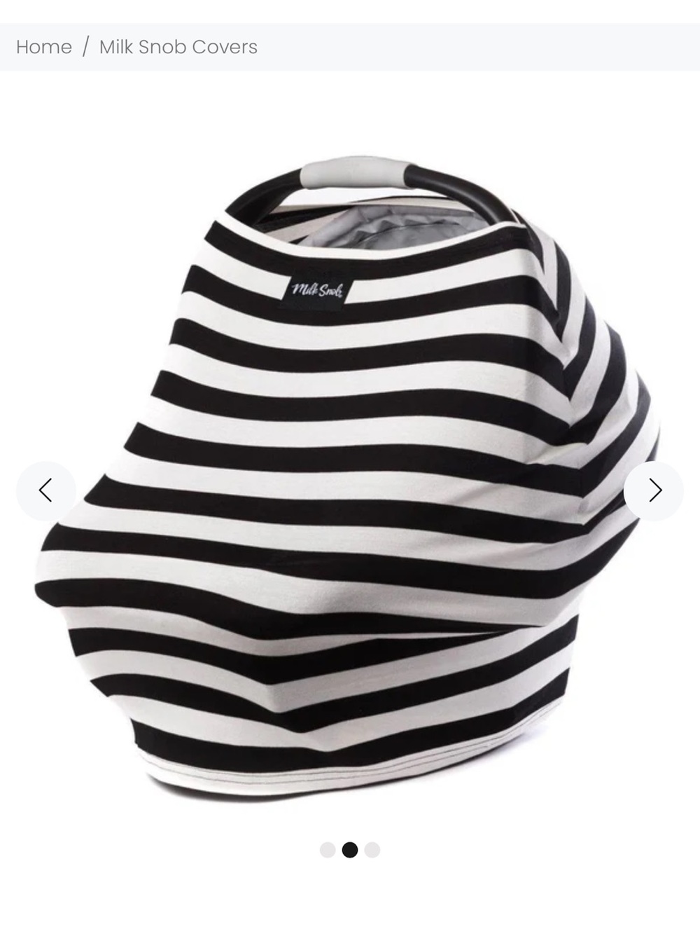 Black & White Striped Nursing Cover